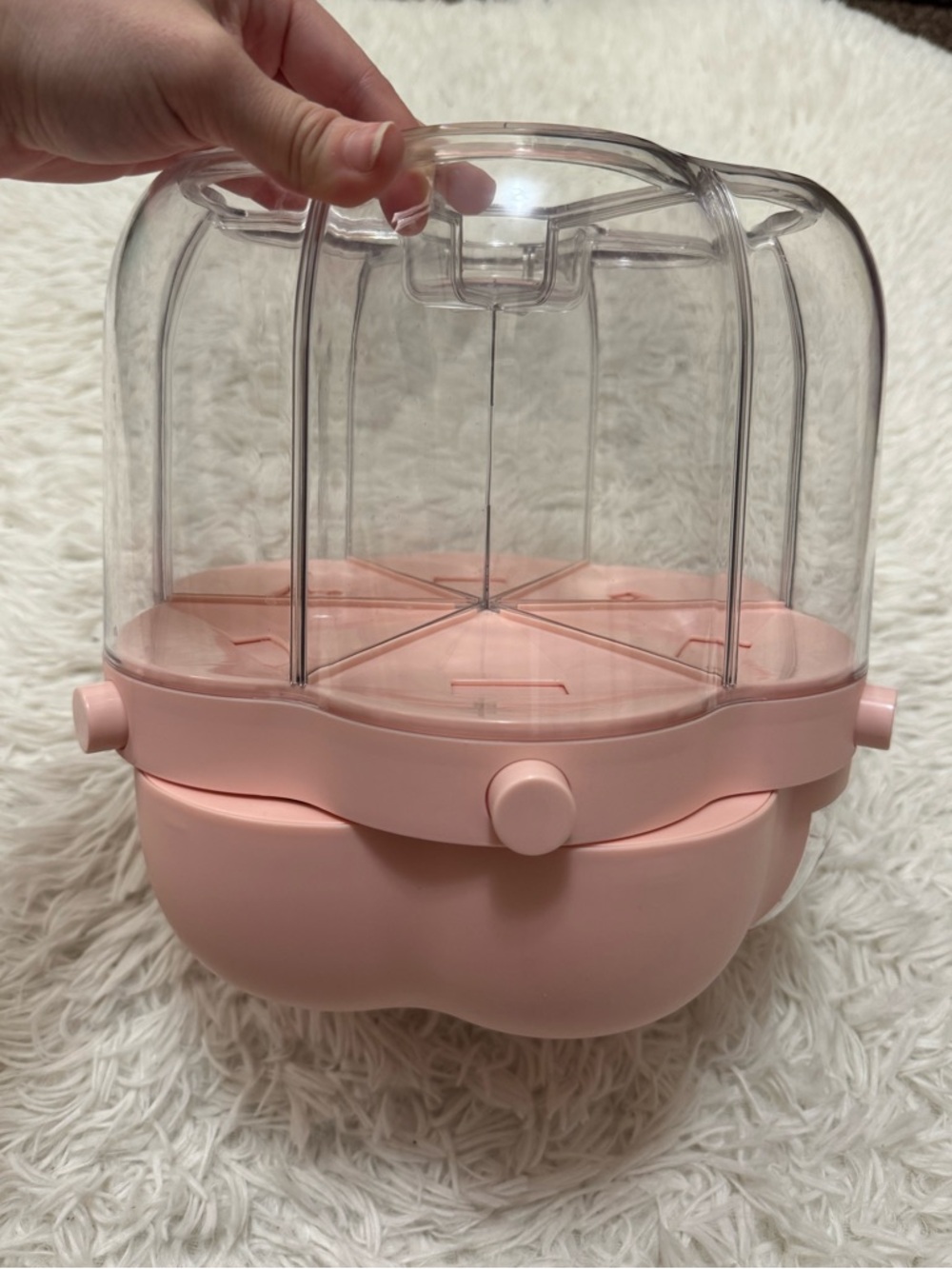 Pink Multi-Compartment Snack & Storage Server Pink Food Dispenser Snack Storage - Picture 5 of 6